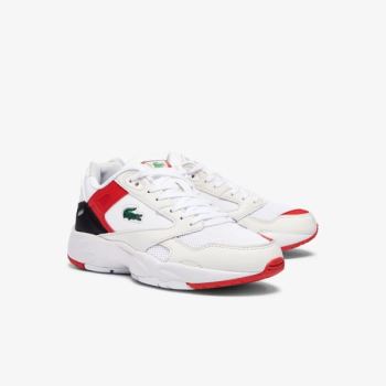 Lacoste Storm 96 Lo Synthetic and Leather Sneakers - Tenisky Dámské Bílé / Červené | CZ-z0q1kJ